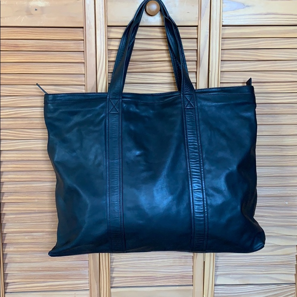 100% lamb skin leather xL tote bag